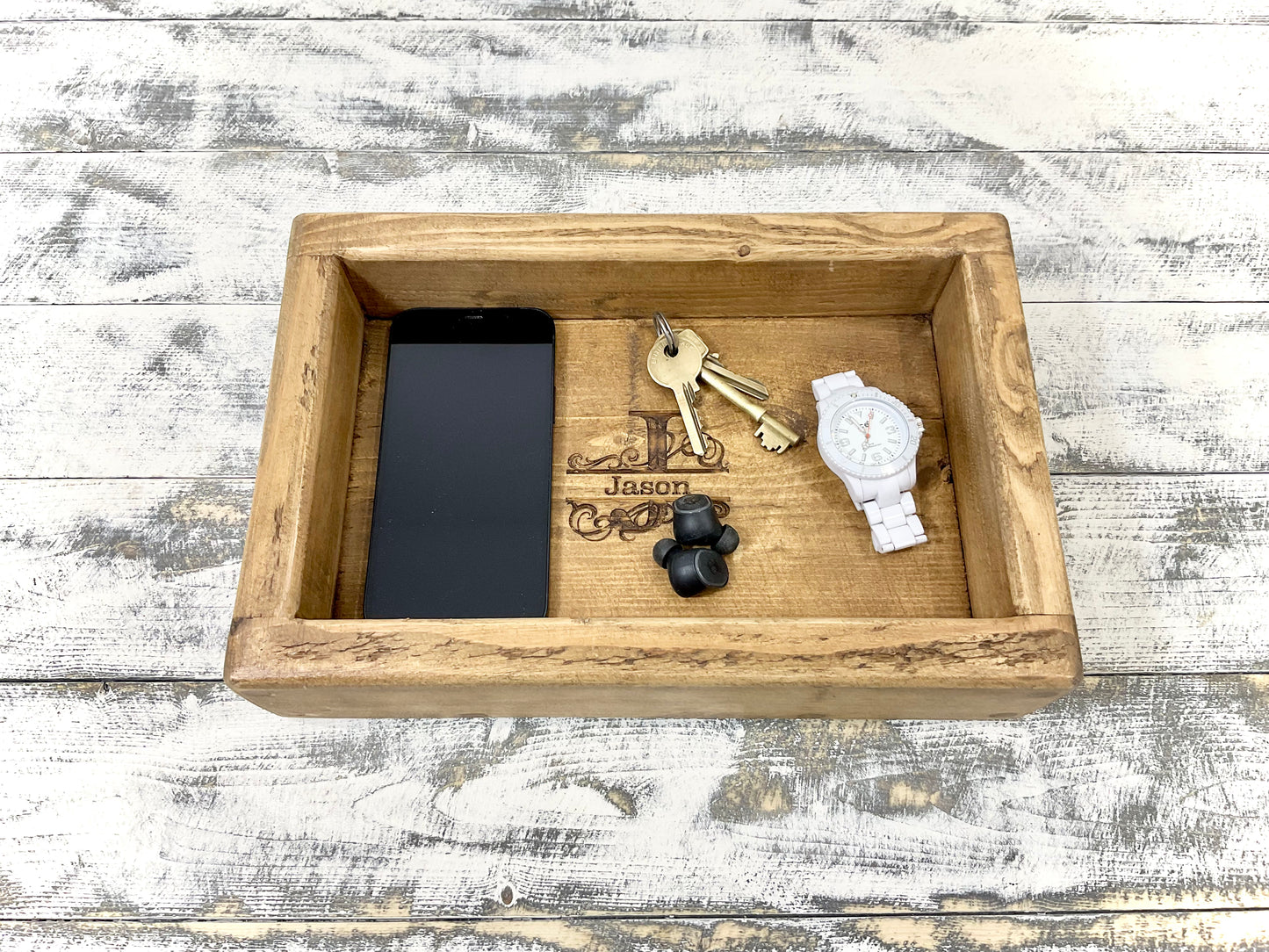 Valet Tray, personalised with monogram