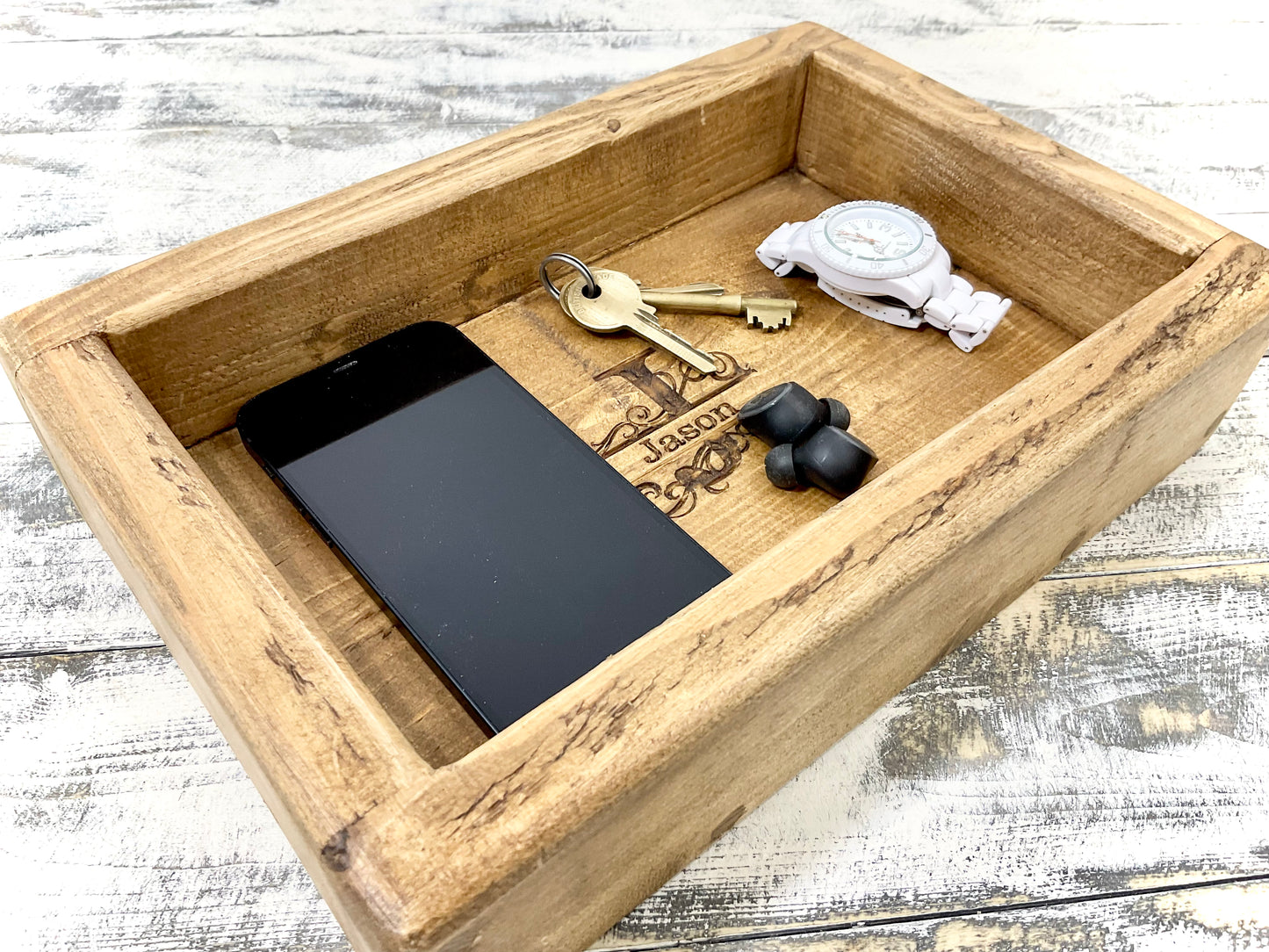 Valet Tray, personalised with monogram