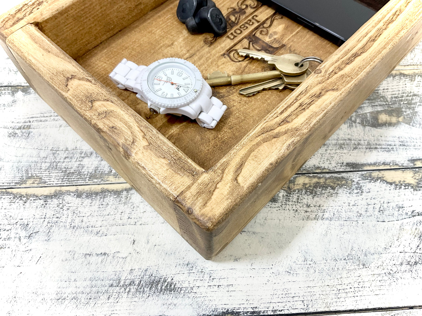 Valet Tray, personalised with monogram