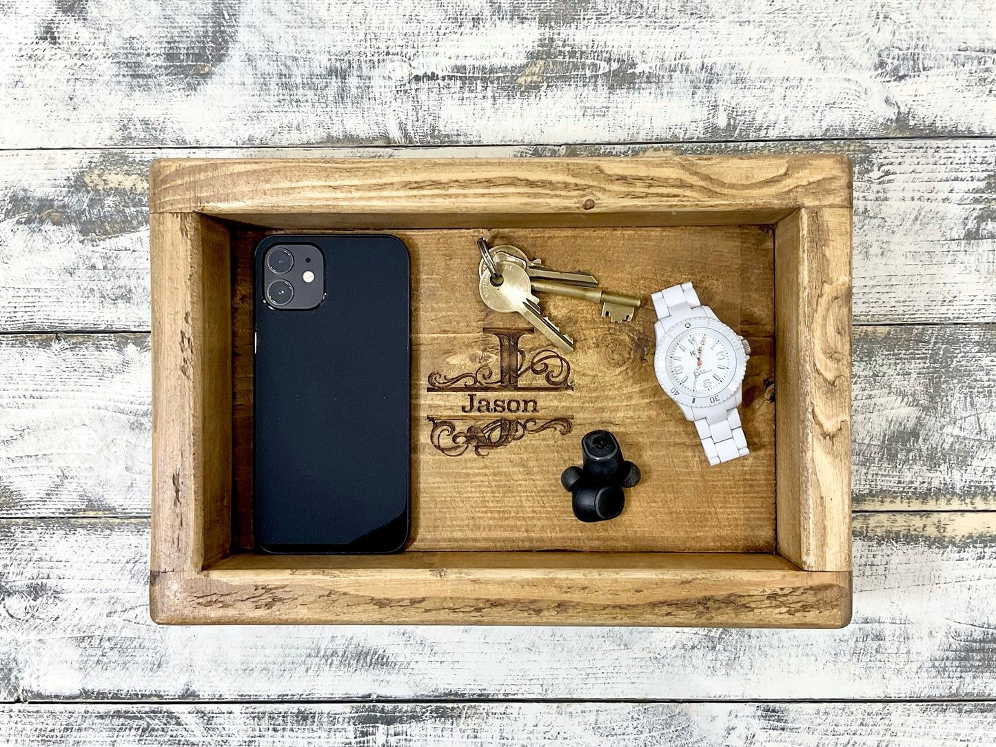 Valet Tray, personalised with monogram