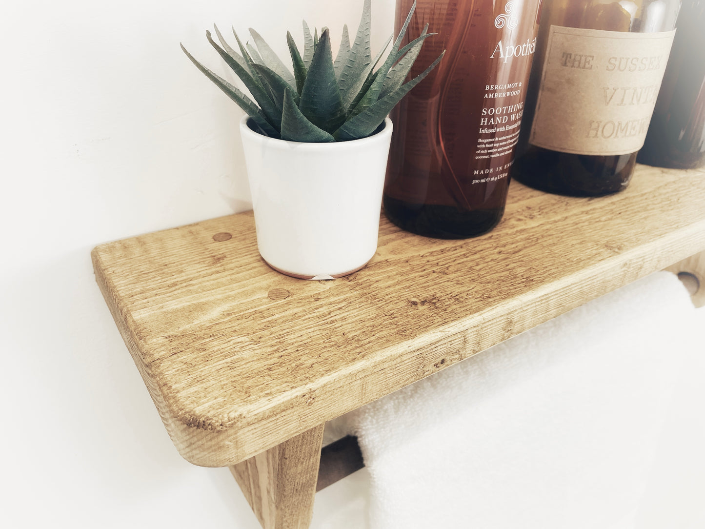 Bathroom Towel Rail with Shelf