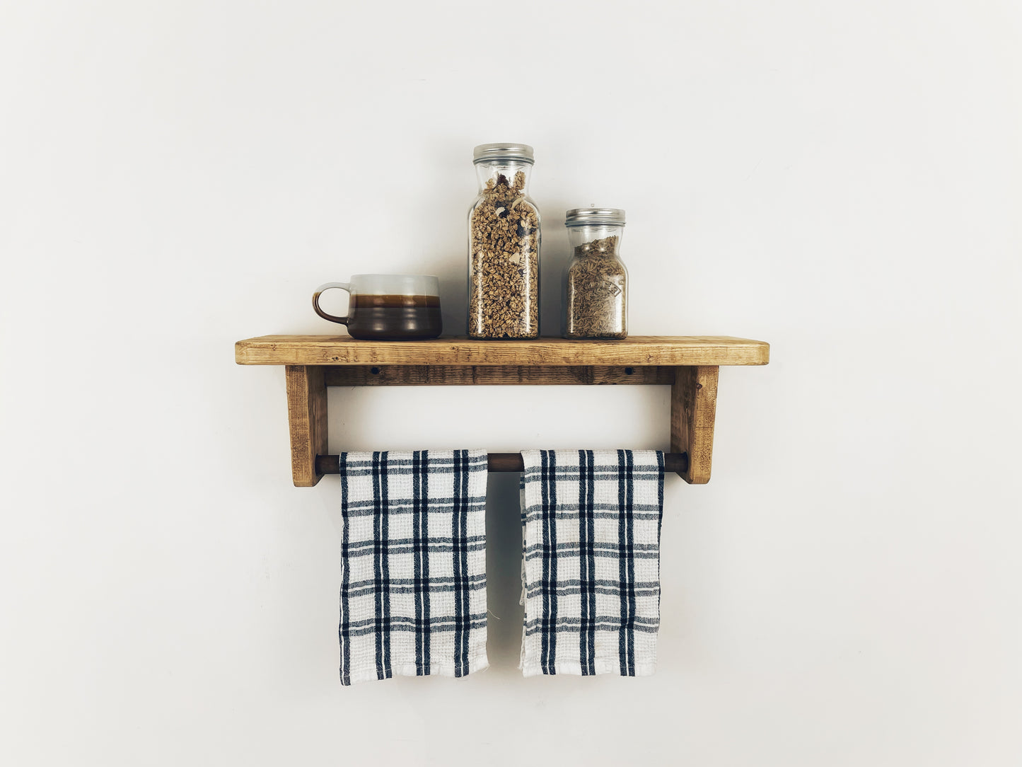 Kitchen Shelf with Tea Towel Rail
