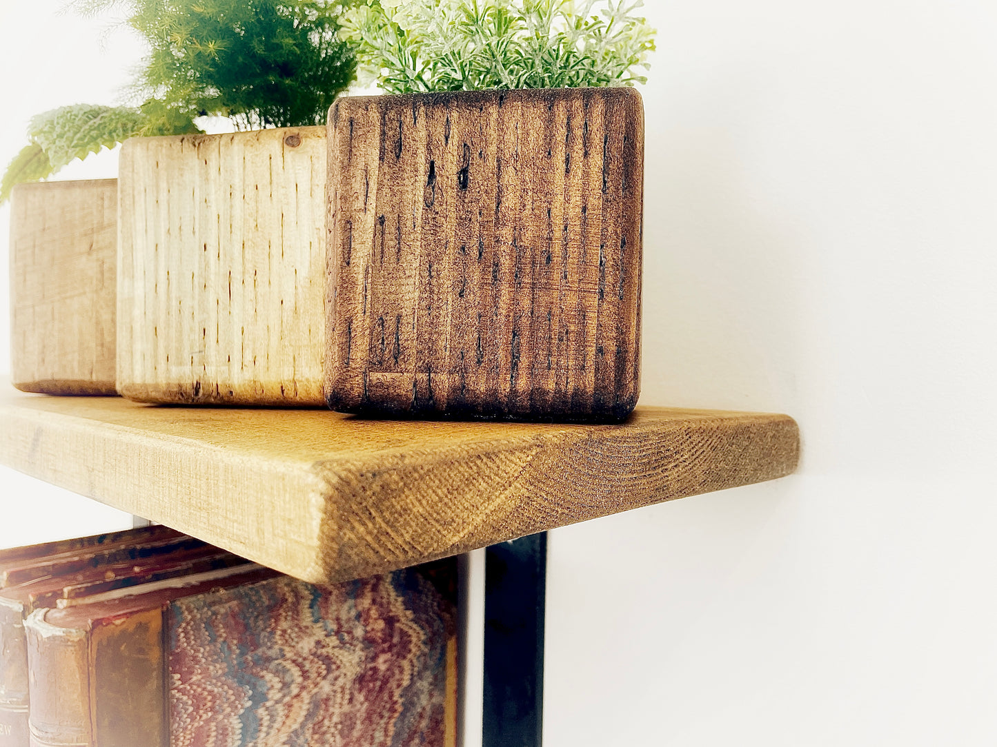 Industrial Farmhouse Chunky Rustic Wooden Shelving