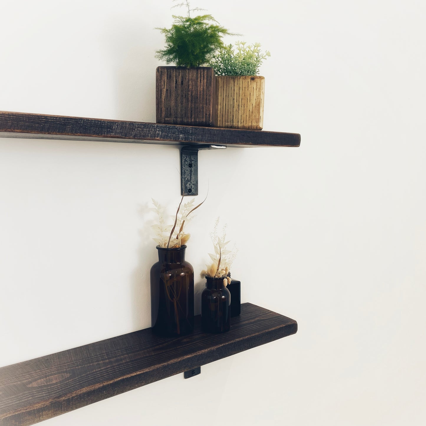 Industrial Farmhouse Chunky Rustic Wooden Shelving