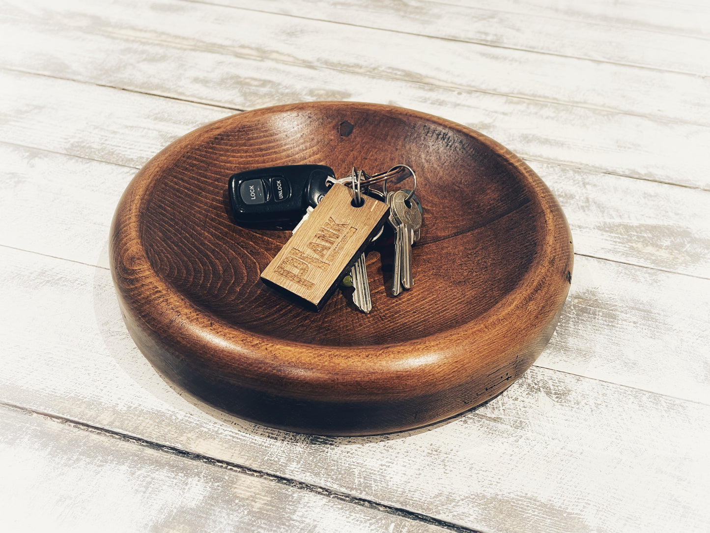 wooden bowl for keys Wooden Catch All Tray, Rustic Handcrafted Hall/ Entryway Bowl To Keep Keys, Wallet, Jewellery And Loose Change, Office Desk Tidy