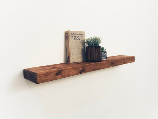 Floating rustic wooden shelf Rustic Wooden Floating Shelf, Solid Wood Radiator Shelves Handcrafted Wall Shelving