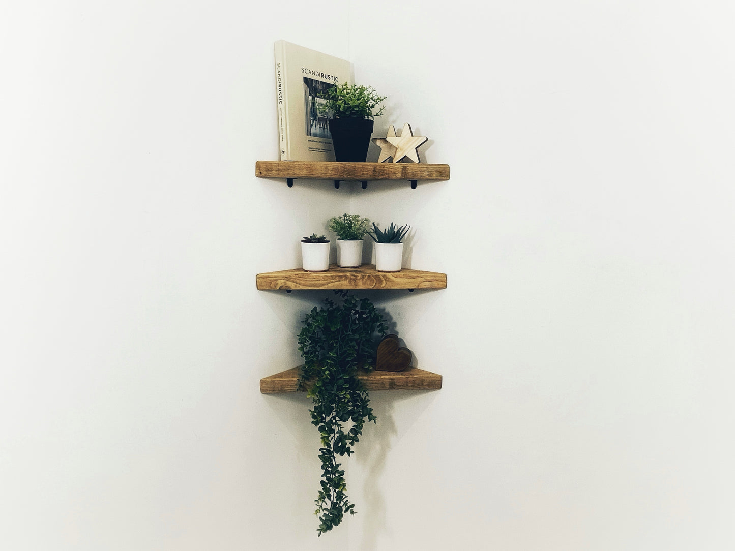 Set of 3 Corner Display Shelves