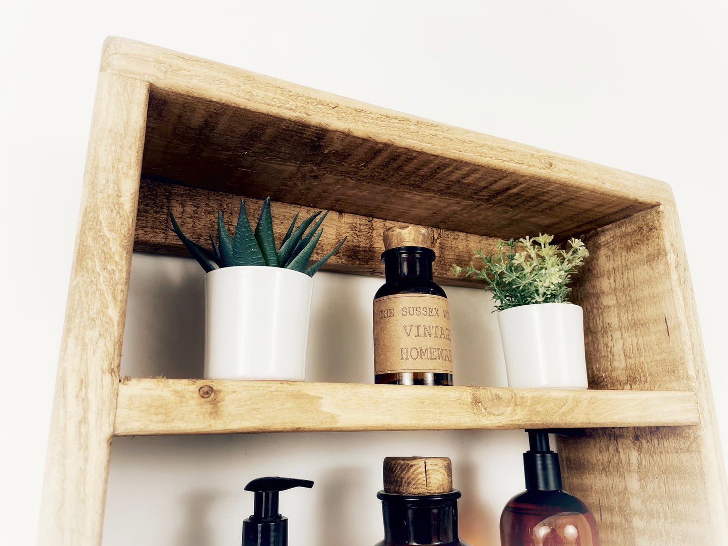 Bathroom Shelving Unit With Double Towel Rail