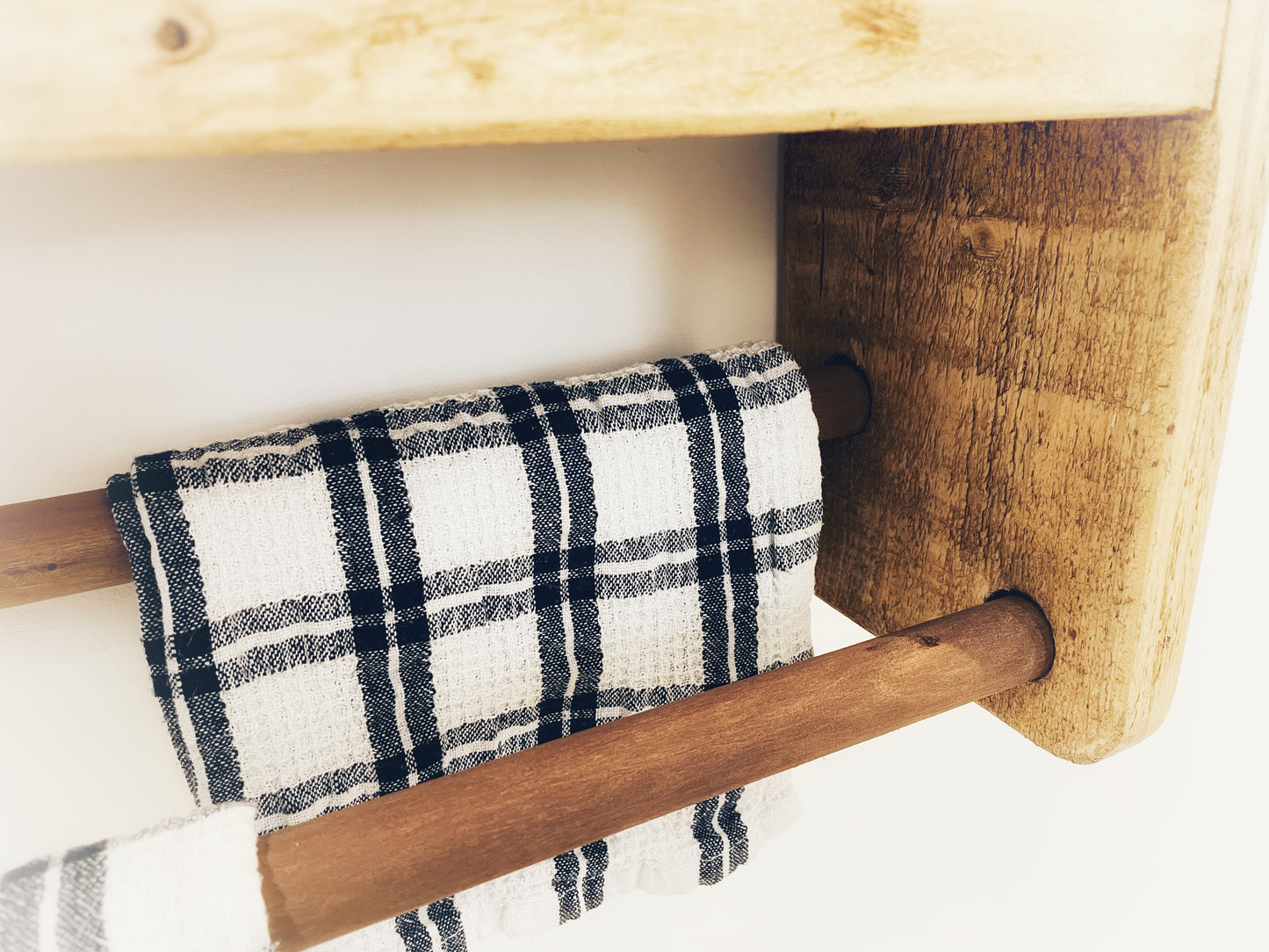 Kitchen Shelving Unit With Double Towel Rail