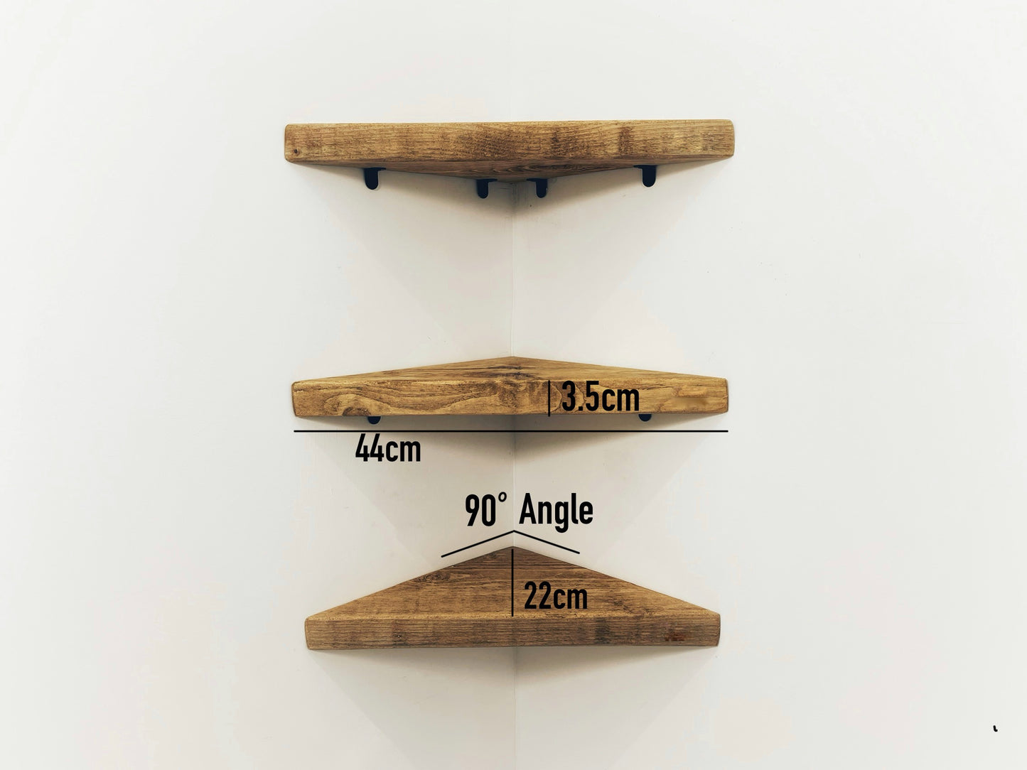 Set of 3 Corner Display Shelves