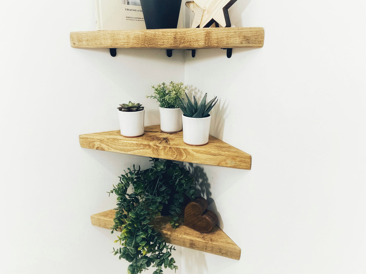 Set of 3 Corner Display Shelves