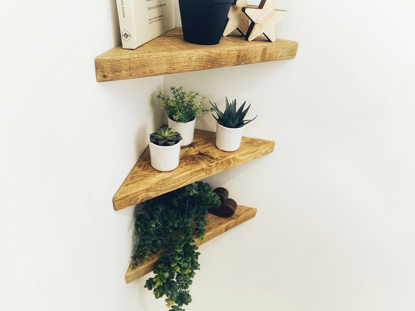 Set of 3 Corner Display Shelves