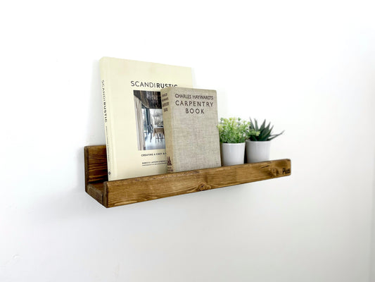 Photo Ledge Shelf Wooden Floating Shelf, Rustic Wall shelving, Photo Ledge, Picture Display Shelves, Slim Book Shelf, Album Cover Holder, Gallery Wall